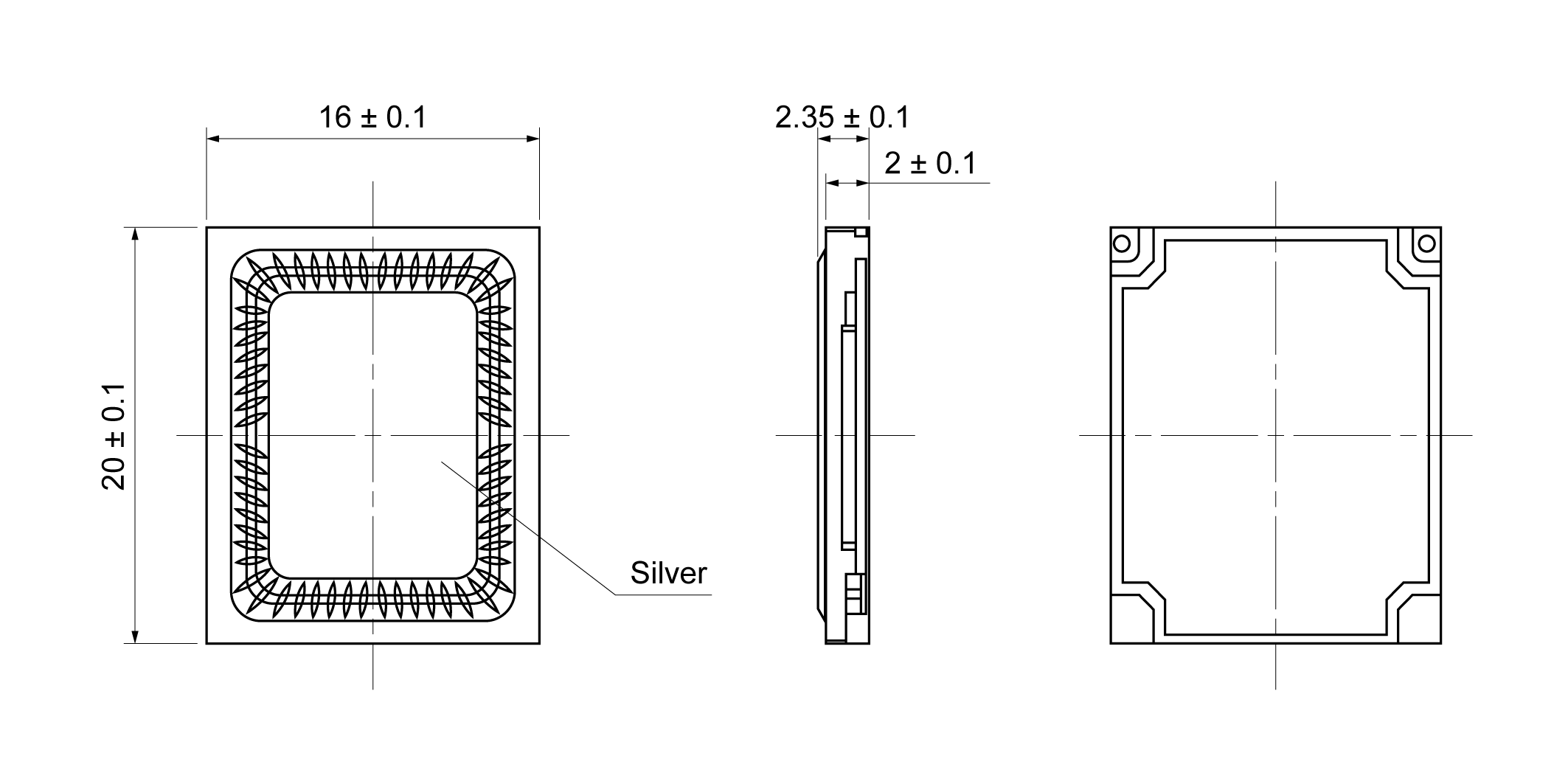 OSR2016E-2.4TS1.0W8A-1 Mechanical Drawing